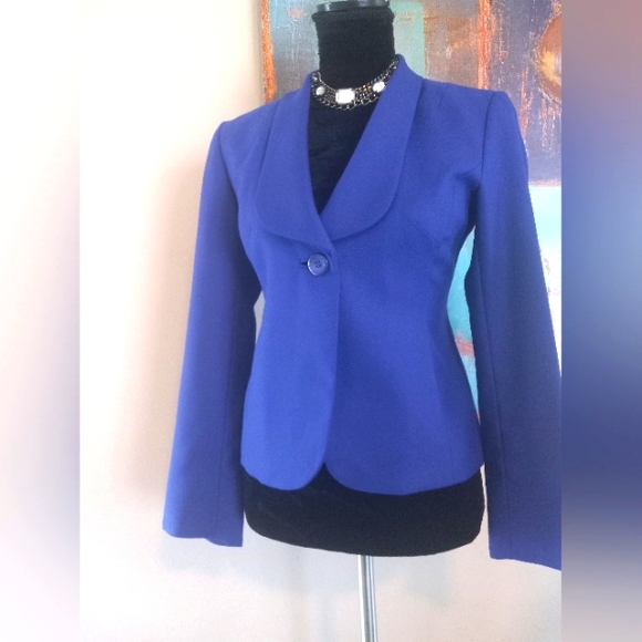 Pendleton Virgin Wool Purple Blazer Size 4 NWOT Single Button Front Closure - Picture 2 of 11